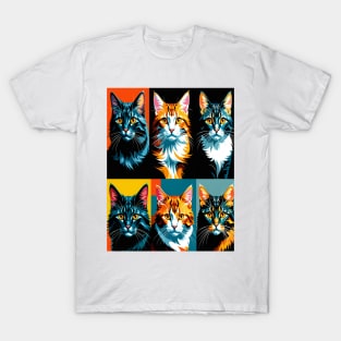 Pop Art Cat Portraits T-Shirt